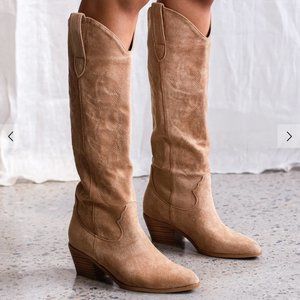 BILLINI URSON TAN SUEDE BOOTS